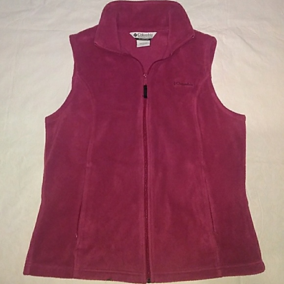 NWOT Columbia Cozy Warm  Fuchsia Fleece Vest Never Worn! - Picture 2 of 8
